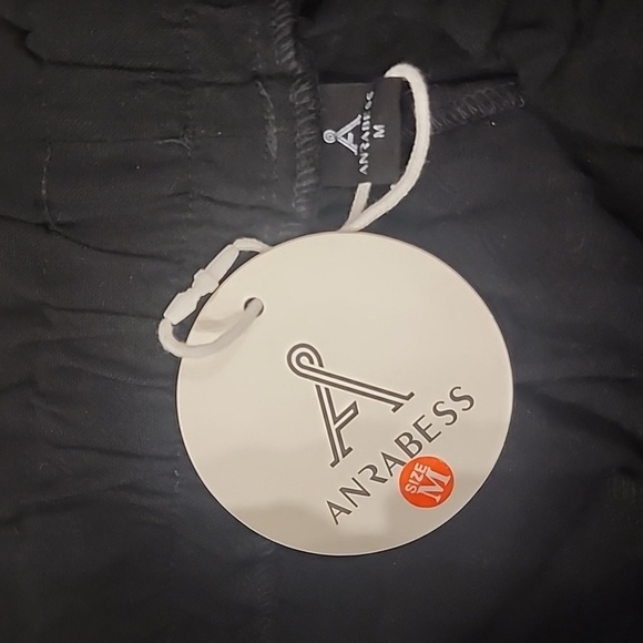 ANRABESS Women's Linen Pants Casual Loose High Waist Drawstring Wide Leg - Picture 15 of 15